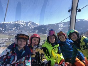 Smiles in the ski lift