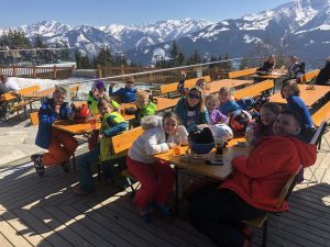 School Ski trip Lunch Stop